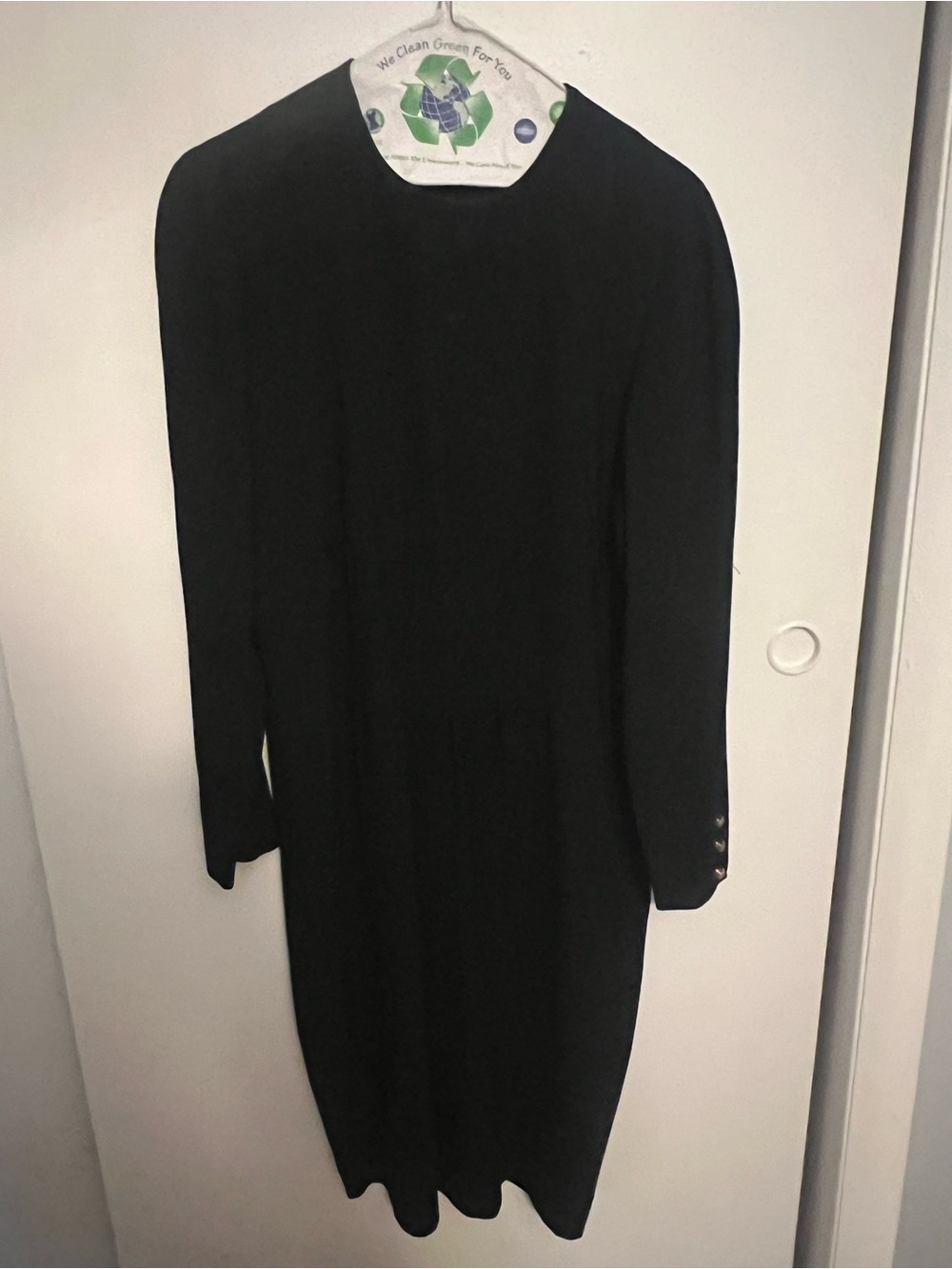 Liz Claiborne navy blue Long Sleeve Midi Dress with Button Cuffs